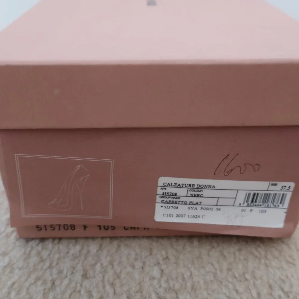 MIU MIU BLACK CALF LEATHER ROUND TOE PUMPS *Classic* WITH BOX - Picture 8 of 10